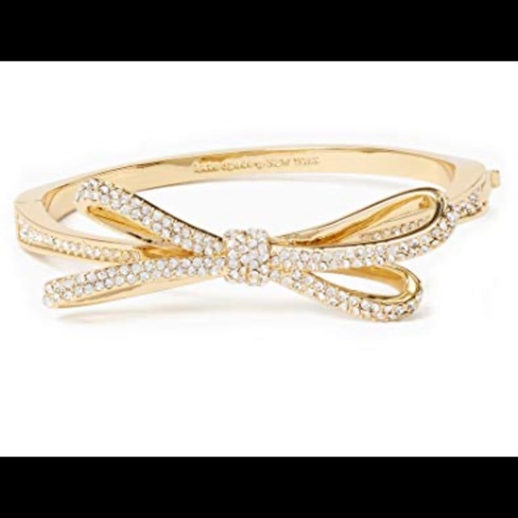 Gold crystal bow tie bracelet - Picture 3 of 4